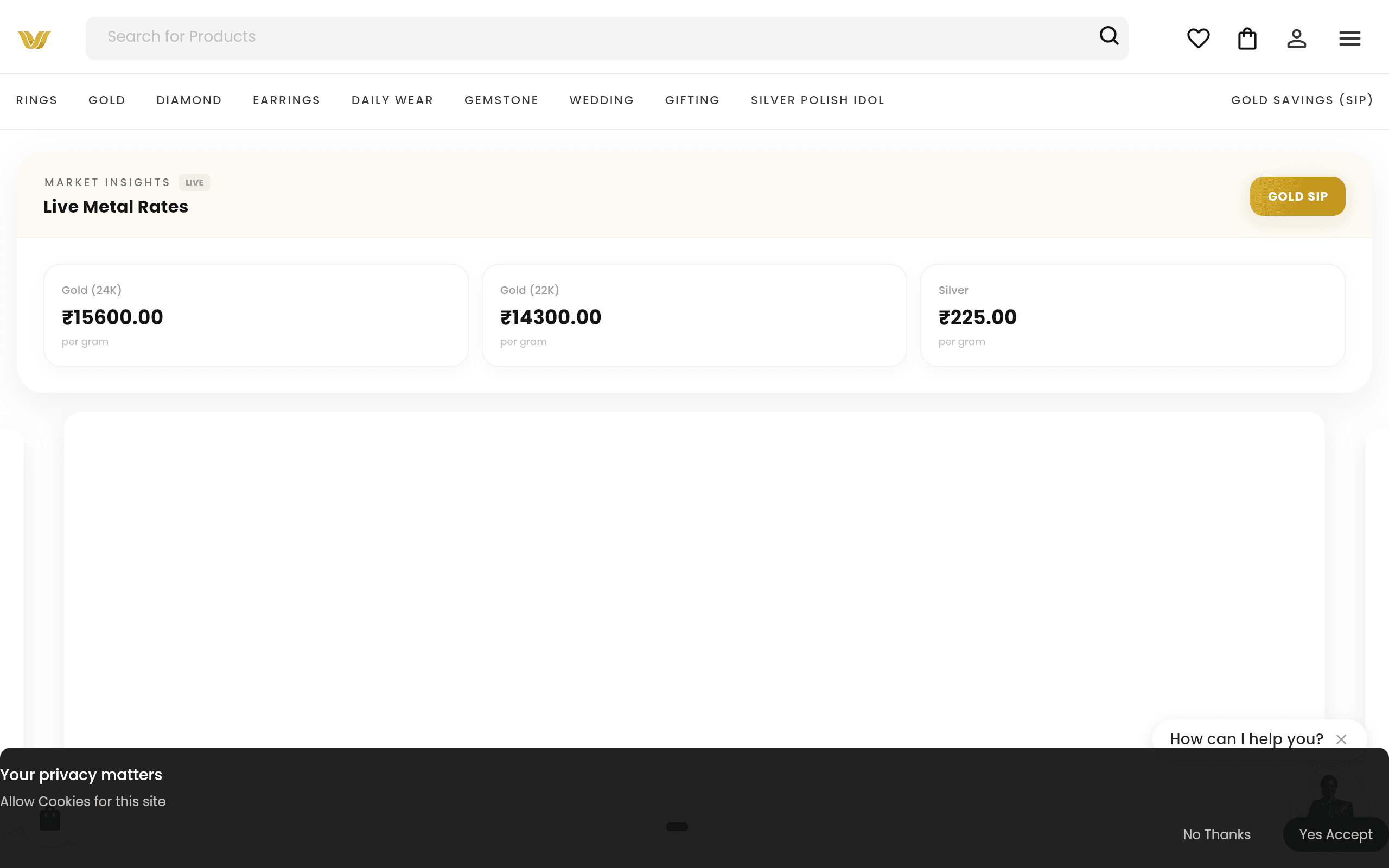 Vijayabharna Jewellers Web Screenshot